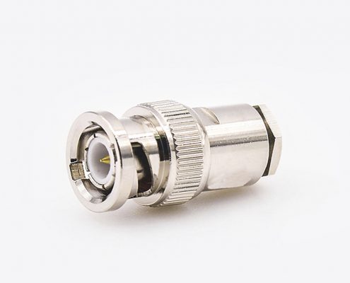 BNC耦合螺絲固定用于RG58/RG142的直式公頭連接器接線(xiàn)螺母鎖緊